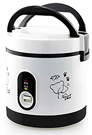QWAXTRIW Mini Electric Skillet 1.2L Portable Mini Rice Cooker Small 2 Layers Steamer Multifunction Cooking Pot Electric Insulation Heating Cooker