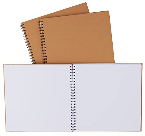 VBS 3er-Pack Pappmaché Ringbuch-Album Blanko Notizbuch Buch Uni-Buch Fotobuch 30,5cm Scrapbook