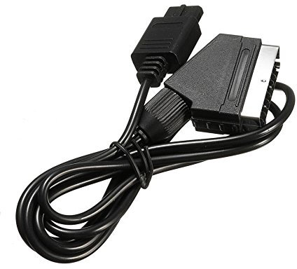 Câble Péritel AV RGB Scart 1,80 m pour Nintendo GameCube, N64 et Super Nintendo – Compatible PAL – Straße Game®