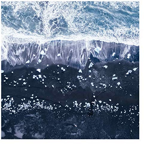 Fototapete Premium Wandbild Luftbild Jökulsárlón in Island Fototapete Quadrat 288x288cm