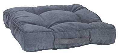 Meerweh Boxkissen Loungekissen, 45x45x12 cm, Cordstoff, flauschig, blaugrau, 2er Set