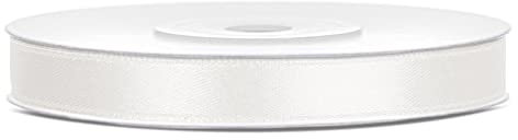 Satinband Polyester Schleifenband Seidenband Geschenkband 6/12/25/38/50/100 mm x 25 m (Größe 6mm x 25m - Farbe Hell Creme)
