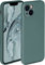 ONEFLOW Custodia morbida compatibile con Apple iPhone 13, custodia in silicone con bordo rialzato per la protezione dello schermo, custodia morbida per telefono, Petrol-Verde opaco