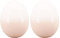 EXNER dekoratives frühlingshaftes Deko-Ei Oster-Ei Keramik weiß-rose im 2-er Set (2 x mittel)
