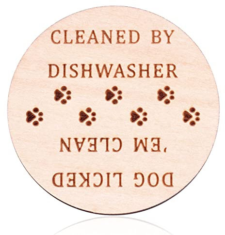 Indicateur « Clean Dirty » - Aimant pour lave-vaisselle - Cadeau de pendaison de crémaillère - Universel - Réversible - Avec plaque magnétique - En bois