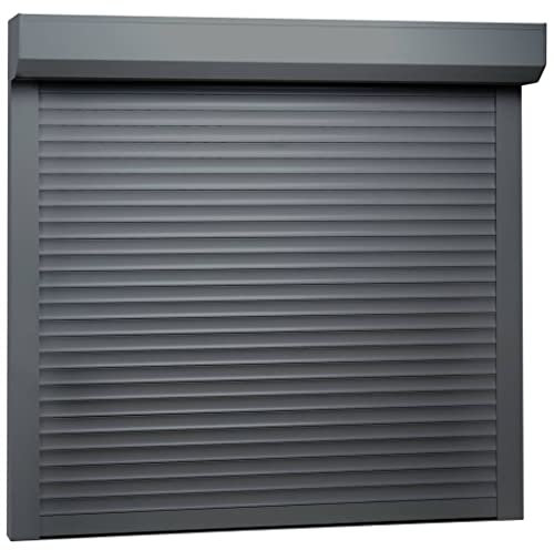 Imiee Rollladen Gute Wärme- und Schalldämmung Rollladenpanzer Behang Rolladen Rolladenbehang Vorbaurollladen Vorbaurolladen Aluminium, Anthrazit, 160 x 150 cm