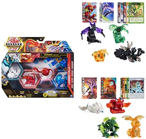 BAKUGAN 'Legends' 2023 Legends Collection 4er Pack mit 1 Nova Ball, 1 Basic Ball, 1 Geogan und 1 Ultra Ball mit Baku-Gear, unterschiedliche Varianten, für Kinder ab 6 Jahren
