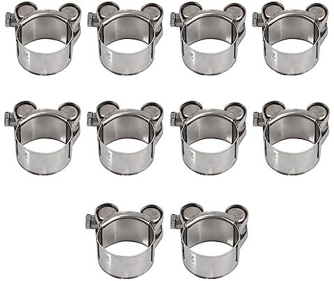 Bohaner Lot de 10 colliers de serrage 32-35 mm en acier inoxydable 304 - Colliers de serrage pour vis sans fin