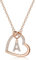 LIHELEI Damen Halskette Herz Buchstabe S925 Roségold Kette Damen Personalisiere Kette, Geburtstags und Weihnachten Geschenk Für Frauen Mädchen Mama Freundin - A(Roségold)