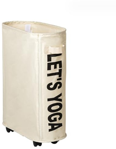 GOZAR Yogamatte Aufbewahrungsregal Schmutzkleidung Korb Yoga Fitness Sportgeräte Organisation Rack mit Rollen Home Kleidung Aufbewahrungskorb