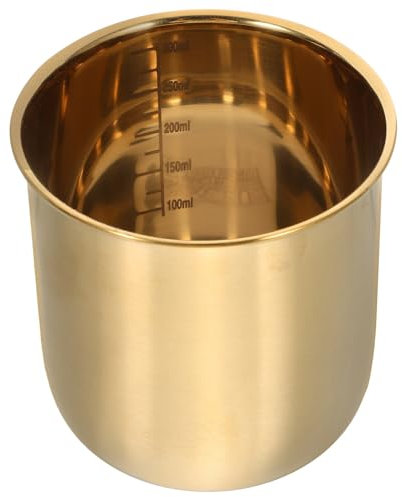 PRETYZOOM Rice Measuring Cup Stainless Steel Measuring Cup with Scale, Metal Measuring Cup Kitchen Gadgets for Cooking Gold