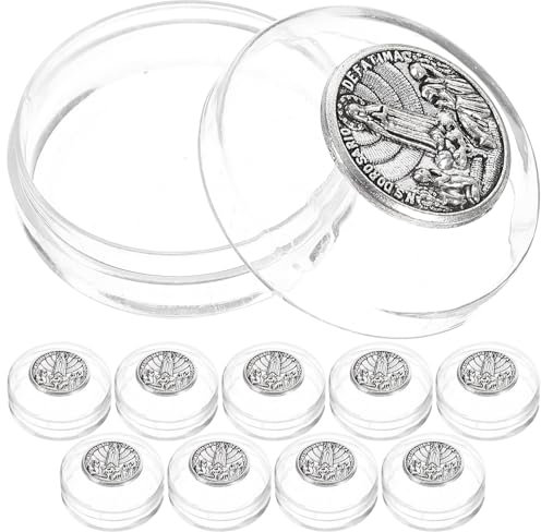 IMIKEYA 10 Pièces Boite Chapelet Catholique Boîte Pour Bijoux icône de Baptême Boîte en Verre Decoration