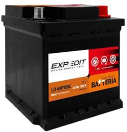 La Casa della Batteria Batteria Auto Expedit Moving Energy Tech Batteria 12v Batteria Auto 44Ah 390A CUBETTO L0 44P DX Dimensioni 17.5×17.5×19 cm Senza Manutenzione Pronta all'Uso Made in Italy