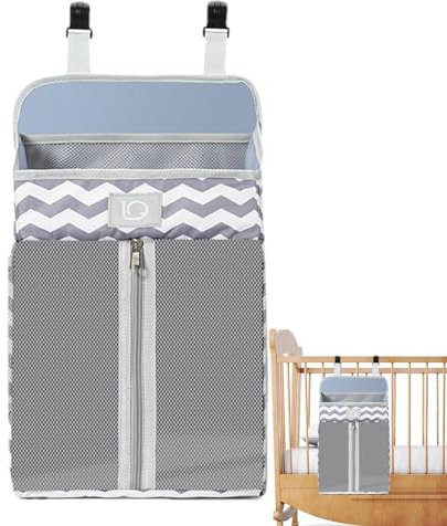 Tioheam Windelstapel-Kinderbett-Organizer, hängender Windel-Organizer für das Kinderbett, Kindergarten-Caddy-Organizer für Kinderbetten, Playard, Hängender Windel-Caddy-Organizer für Stubenwagen,