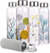 Reeho 1 litro Botella Agua Cristal 1l Botella Vidrio de Borosilicato Deportivo con Funda de Neopreno con Tapa de Acero Inoxidable sin BPA 1000ml