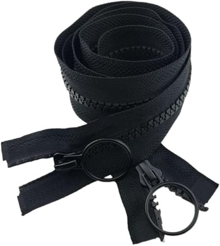 Cerniera a due vie Cerniera a doppio cursore aperta Cerniera for giacca Zip in plastica Cerniera for cucire indumenti fai da te Apertura a due vie Cerniera for Cerniera con estremità aperta(70cm)