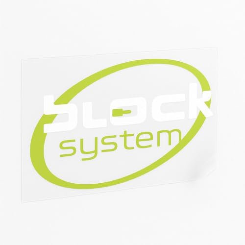 StampaGenerale® - 4 Adesivi AntiFurto Auto Block System in Pvc (5,5x3,5 Cm) Sticker Deterrente Visivo Resistente e facile da Applicare (4 Block System, Bianco)