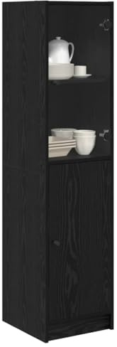 vidaXL Highboard Schwarz Eichen-Optik 35 x 37 x 142 cm Holzwerkstoff