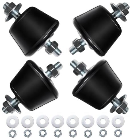 Gummipuffer M8 (43x31mm), 4 Stück - Schwingungsdämpfer für Klimaanlagen, Wärmepumpen & Kompressoren - Antivibrationsfüße aus Gummi-Metall zur Geräusch- und Vibrationsreduzierung