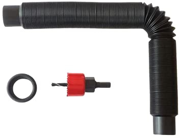 EarthMinded Kit de desbordamiento de barril de lluvia, desvía el agua de los barriles de lluvia llenos y tu hogar. Este kit de eslabones de barril de lluvia se extiende hasta 5 pies y forma curvas y