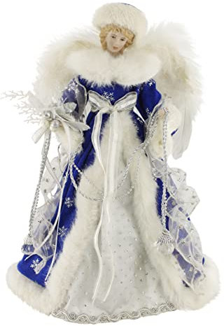 Windy Hill Collection 41453 Christbaumspitze/Tischplatte, stehend, Engel, 35,6 cm, Blau