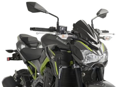 Puig 9689N Naked New Generation Sport Windshield, Black for Kawasaki Z900 2017, 2018, 2019 Motorcycles