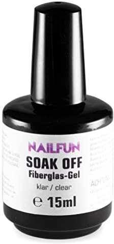 SOAK-OFF Fiberglas Gel klar - 15ml - UV + LED