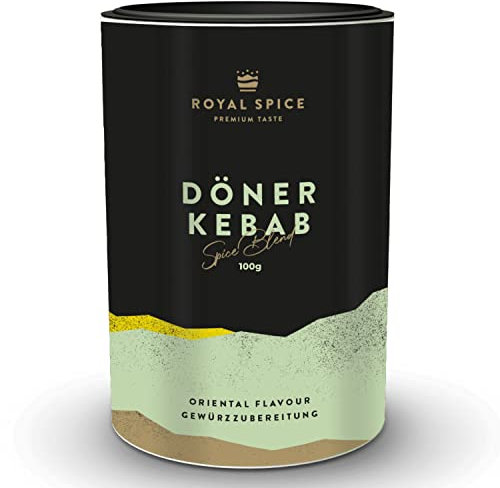 Royal Spice Döner Kebab Gewürz 100g - Intensives Döner Gewürz mit authentischem Aroma & hohen Kräuteranteil für Hähnchen, Kalb, Pute, Hackfleisch, Köfte Gewürz & um Gemüse mediterran abzuschmecken
