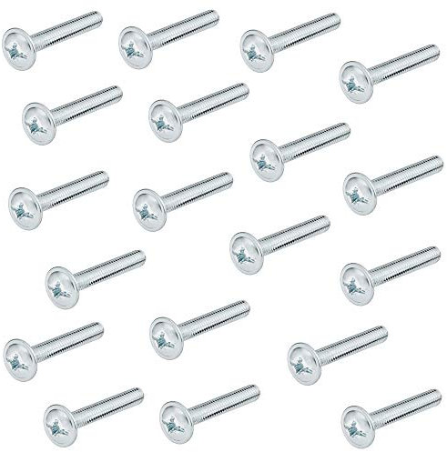 Gedotec Gewindeschrauben M4 Griffschrauben für Schubladengriffe & Knöpfe - H10644 | Gewinde M4 x 40 mm | Möbelgriff-Schrauben für Küche & Schranktüren | Stahl verzinkt | 25 Stück - Möbelschrauben