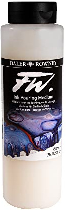 Daler-Rowney FW 750ml Pouring Medium for Acrylic Inks | Paint Pouring Techniques, For Professional Artists & Students