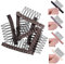 24 Stück Perücken Wig Clips mit Zahnkamm Perückenkämme Wig Comb für Perücken und Wig Cap (dunkelbraun)