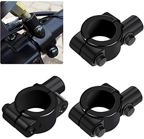 3 Stk Motorrad Lenkerhalterung 7/8 (22mm) Spiegelhalterung Motorrad Spiegel Halterung Universal Lenkerhalterung Motorrad Spiegelhalter Lenkerhalter Motorrad Halter Spiegel für Motorrad Fahrrad Lenker