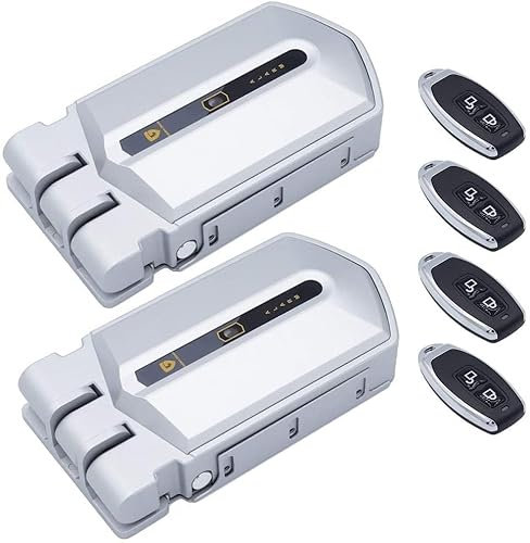 Golden Shield Alarm, Duo Cerraduras inteligentes con alarma 95db color plata controla 2 cerraduras con un mismo mando, (Cuando fuercen la puerta antes de que puedan abrir la puerta, la alarma saltará)