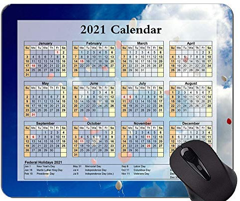 2021 Kalender Mauspad Gaming Mauspad, Luftballons in bewölkten Himmel Mousepads