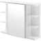 [en.casa] Mueble de Pared para Baño 64 x 80 x 20 cm Armario Colgante de Almacenamiento con Espejo Auxiliar de Baño Blanco
