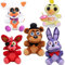 Zhongkaihua Lolbit + Chica + Foxy the Pirate + Fazbear + Nightmare Bonnie Set Five Nights Game Plush Set Fnaf Plushies Fnaf Toys Sister Location for Kids Christmas New Year Birthday Gift