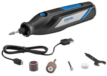 Dremel 7350 4V Cordless Rotary Tool Kit with 5 Accessories and USB-C Rechargeable Battery - Single Speed for Carving, Engraving, Sanding and Cleaning