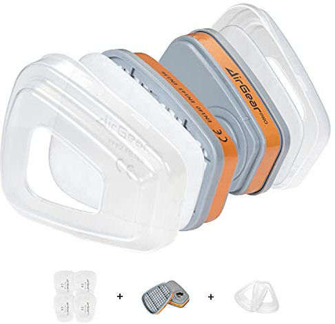 AirGearPro F-500 Filter für Atemschutzmaske G500/M500, Gasmaske Staubfilter für Lackieren, Arbeiten, Schleifen, Feinstaub