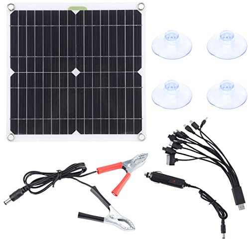 Kit de Cargador de Panel Solar para Automóvil, Yctze 200w 18v Kit de Cargador de Panel Solar para Automóvil Cargador Universal Portátil de MP3 para Vehículo Y Yate