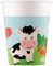 Procos - Vasos de papel FSC Animales Granja Farm Party (200 ml), 8 unidades, multicolor, 94175