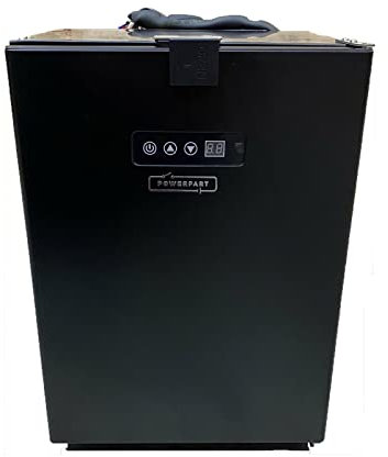 POWERPART 50 Litre 12v - 24v Compressor Fridge Caravan Motorhome Campervan BLACK