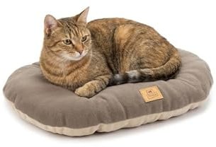 Ferplast Cuscino Cane e Gatto RELAX MICROFLEECE, Cuccia in Caldo e Soffice Micropile per Taglia Piccola, Lettino per Cani Lavabile, 55 x 36 x 12 cm. Grigio Tortora
