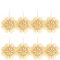 com-four® 8X Strohsterne im Mix-Set - Christbaum-Schmuck - Stroh-Anhänger für den Weihnachtsbaum - natürlicher Christbaum-Behang - Weihnachtsdekoration - 15 cm