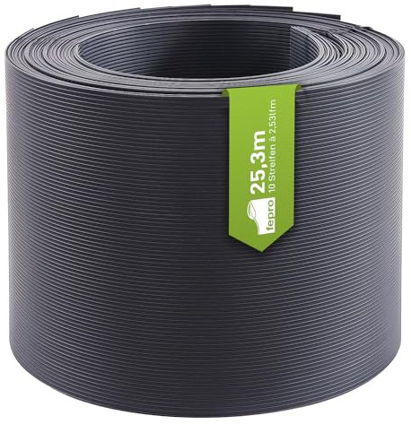 Fepro® Hart-PVC Sichtschutzstreifen Anthrazit RAL7016 20x 2,525m Doppelstabmatten Zaunfolie Windschutz blickdicht Sichtschutz Zaunverkleidung Blickschutz