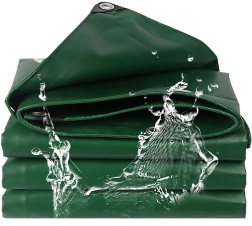 HUHJYUGE Telone con Occhielli 4x8m, Telo Impermeabile Esterno, Teloni per Copertura Piscine, Teloni di Copertura Pesanti Antistrappo 650g/m², Telone Resistente alle Intemperie