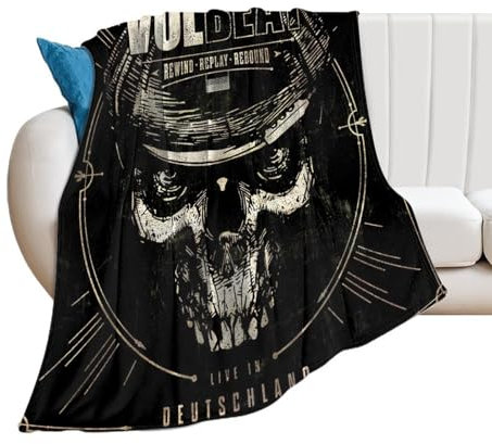 Volbeat Let's Shake Some Dustwarm Anti-Pilling Flannel Blankets Fit for Adults, Throw Blankets Warm Knee Plush Blanket Bed Sheet40*50 (100 * 130Cm)