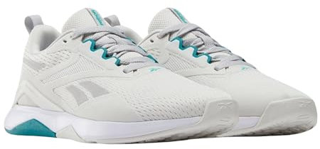 Reebok Nanoflex TR 2, Zapatillas Mujer, Barely Grey Team Teal Footwear Blanco, 38.5 EU