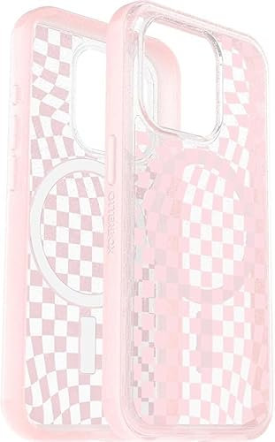 OtterBox Symmetry Series Series+ Antimicrobial Case with MagSafe for iPhone 14 Pro (ONLY) - Non-Retail Packaging - Checkmate Pink