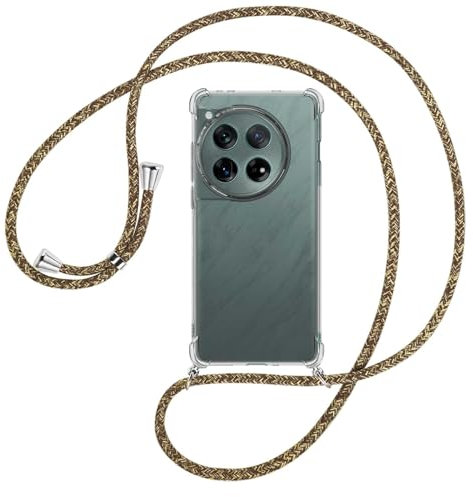 mtb more energy® Handykette kompatibel mit OnePlus 12 - Natural - Smartphone Hülle zum Umhängen - Anti Shock Full TPU Case
