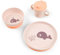 Done by Deer Foodie Baby und Kinder Geschirrset Wally Rosa - Kinderteller, Schüssel und Trinkbecher - praktische Saugnapf unter Kindergeschirr, 100% PP in Lebensmittelqualität mit rutschfestem TPE